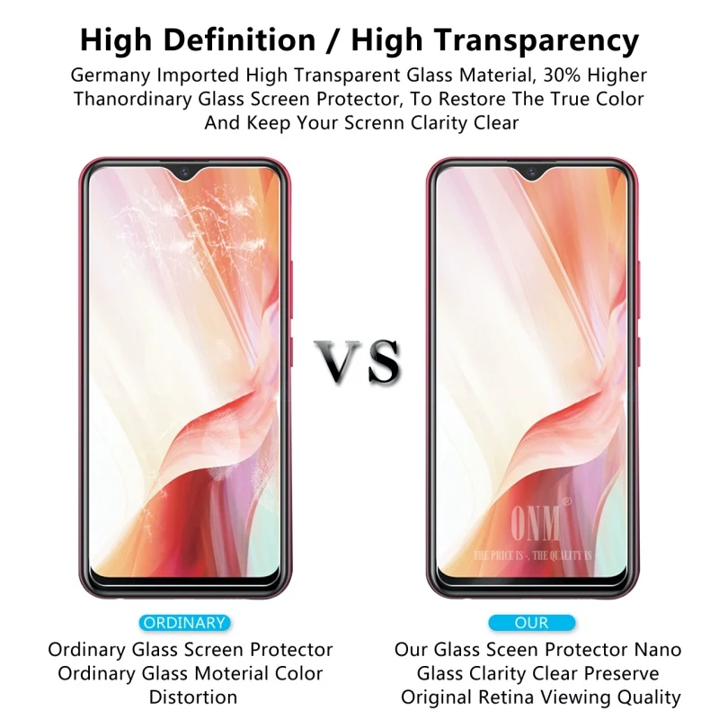 Закаленное стекло для vivo Y11, Защитное стекло для экрана 2.5D 9 H, Премиум Закаленное стекло для vivo Y11, защитная пленка