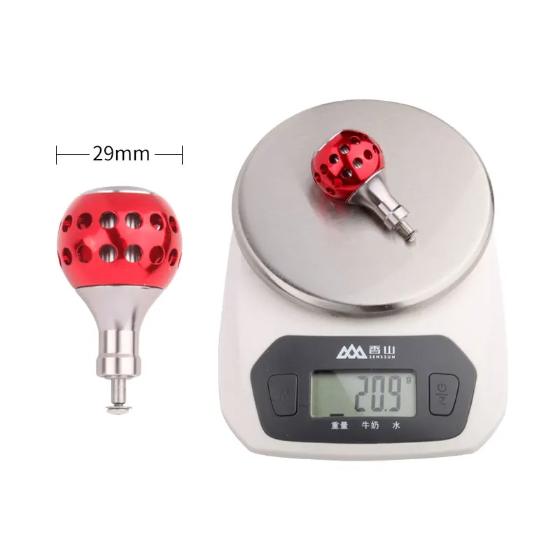 RUKE New Design Machined Metal Fishing Reel Handle Knobs Bait Casting Spinning Reels Fishing Tackle Accessory