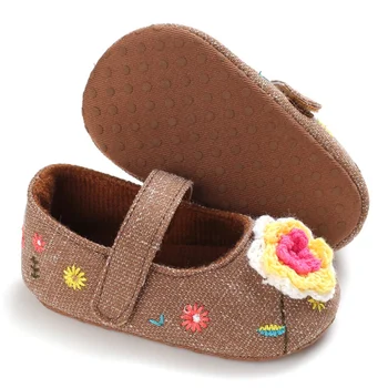 

2019 Brand New Toddler Baby Girls Flower Unicorn Shoes cotton Shoes Soft Sole Crib Shoes Spring Autumn First walkers 0-18M