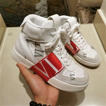 

Patchwork letters ladies fashion casual shoes high top sneakers ladies shoes high quality non-slip walking shoes sneakers