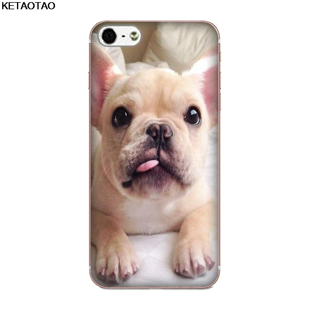 KETAOTAO Frances бульдог щенок чехол для телефона s для iPhone 5S 6S 7 8 Plus X XS XR 11 Pro Чехол кристально чистый мягкий TPU чехол s - Цвет: Коричневый