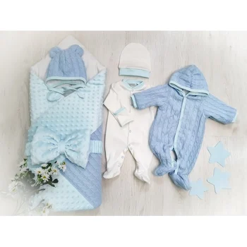 

Комплект 6-ти предметный на выписку ЗИМА Комплекты на выписку и для прогулок 0-6 мес