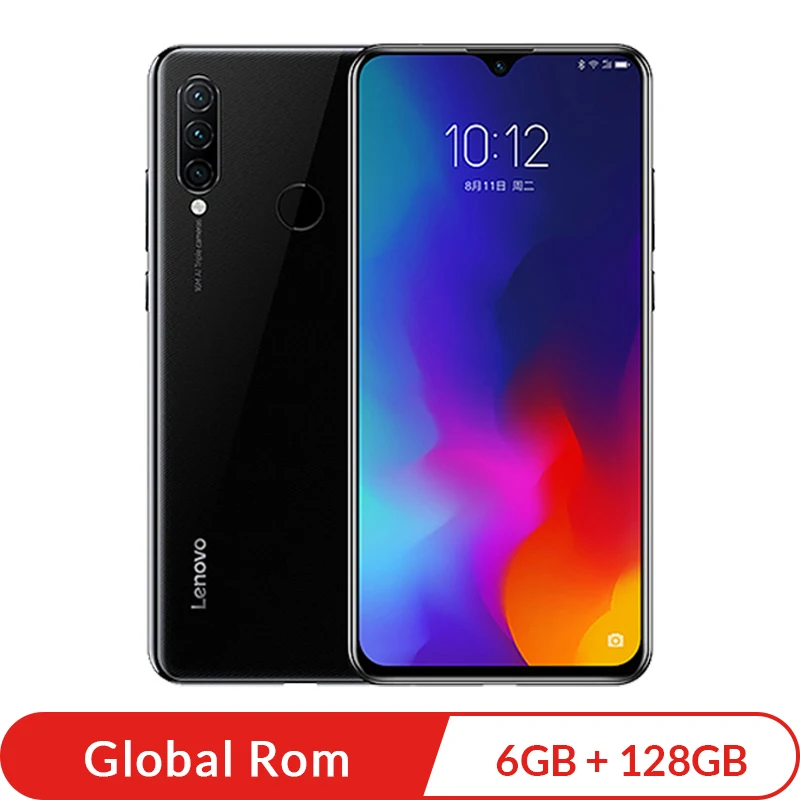 Lenovo Z6 Lite 4 Гб 64 Гб глобальная ПЗУ Snapdragon 710 восьмиядерный смартфон 6,3 дюймовый экран тройные камеры Android 9,0 Быстрая зарядка телефон смартфон - Цвет: Z6 lite 6G128G Black
