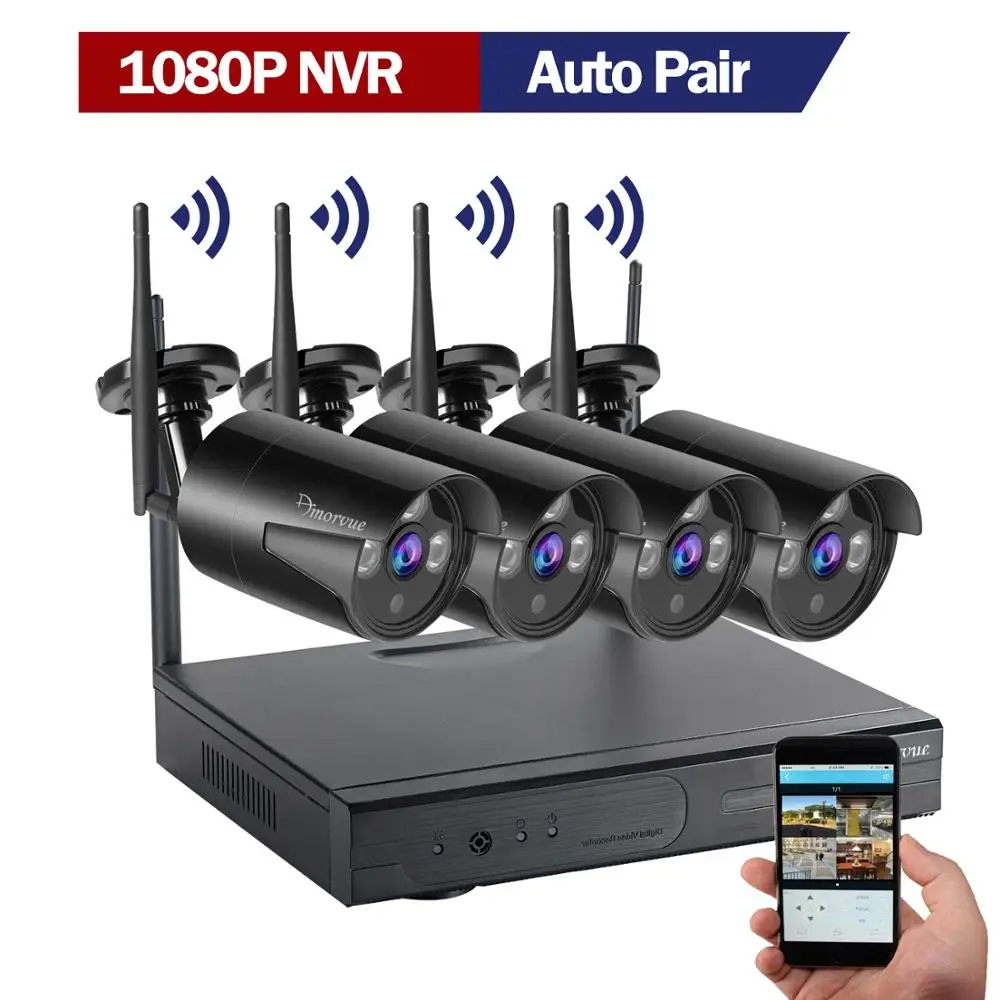 Камера видеонаблюдения 8 каналов 1080P Wi-Fi 2-мегапиксельная водонепроницаемая