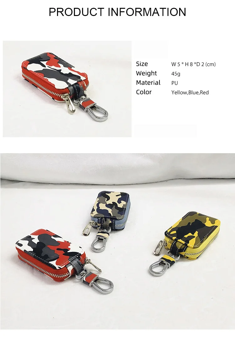 KUDIAN BEAR, мужские кошельки для ключей из искусственной кожи, короткие, с камуфляжным узором, для женщин, квадратная молния, автомобильный брелок, органайзер, кошелек, BIM017 PM49