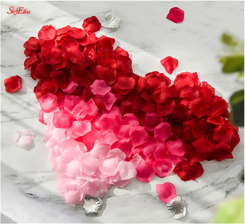 100/1000pcs Simulation Rose Confetti Petals Wedding Party Supplies Decorations 