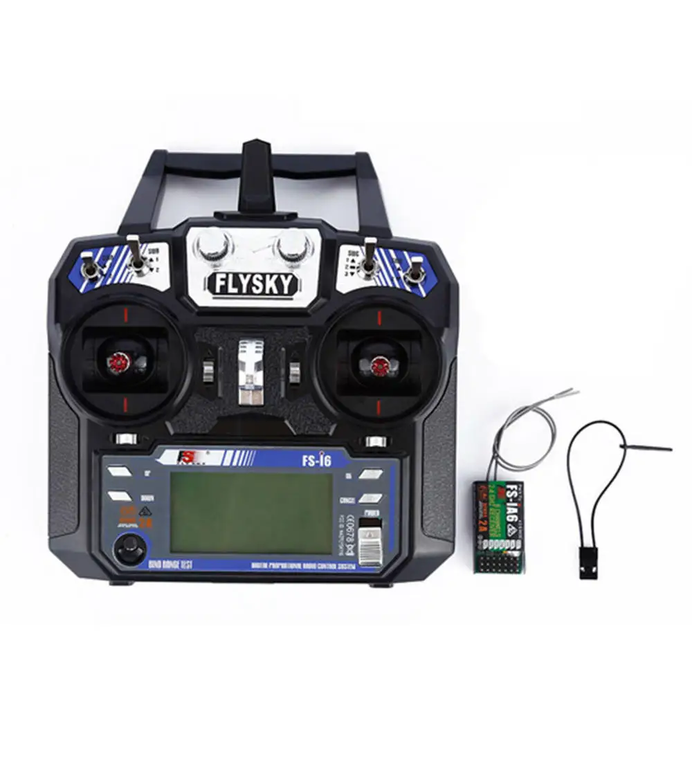 

FlySky FS-i6 2.4G 6CH AFHDS RC Radio Transmitter With FS-iA6 Receiver for FPV RC Drone - Mode 2 (Left Hand Throttle)