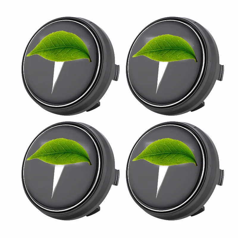 Черный Suitable for Tesla model 3 magnetic suspension wheel hub center cover ring lamp accessories decoration - Название цвета: Черный