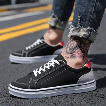 

Explosion canvas shoes men's wild students adult trend flat bottom shoes spring and autumn comfortable youth tide shoes