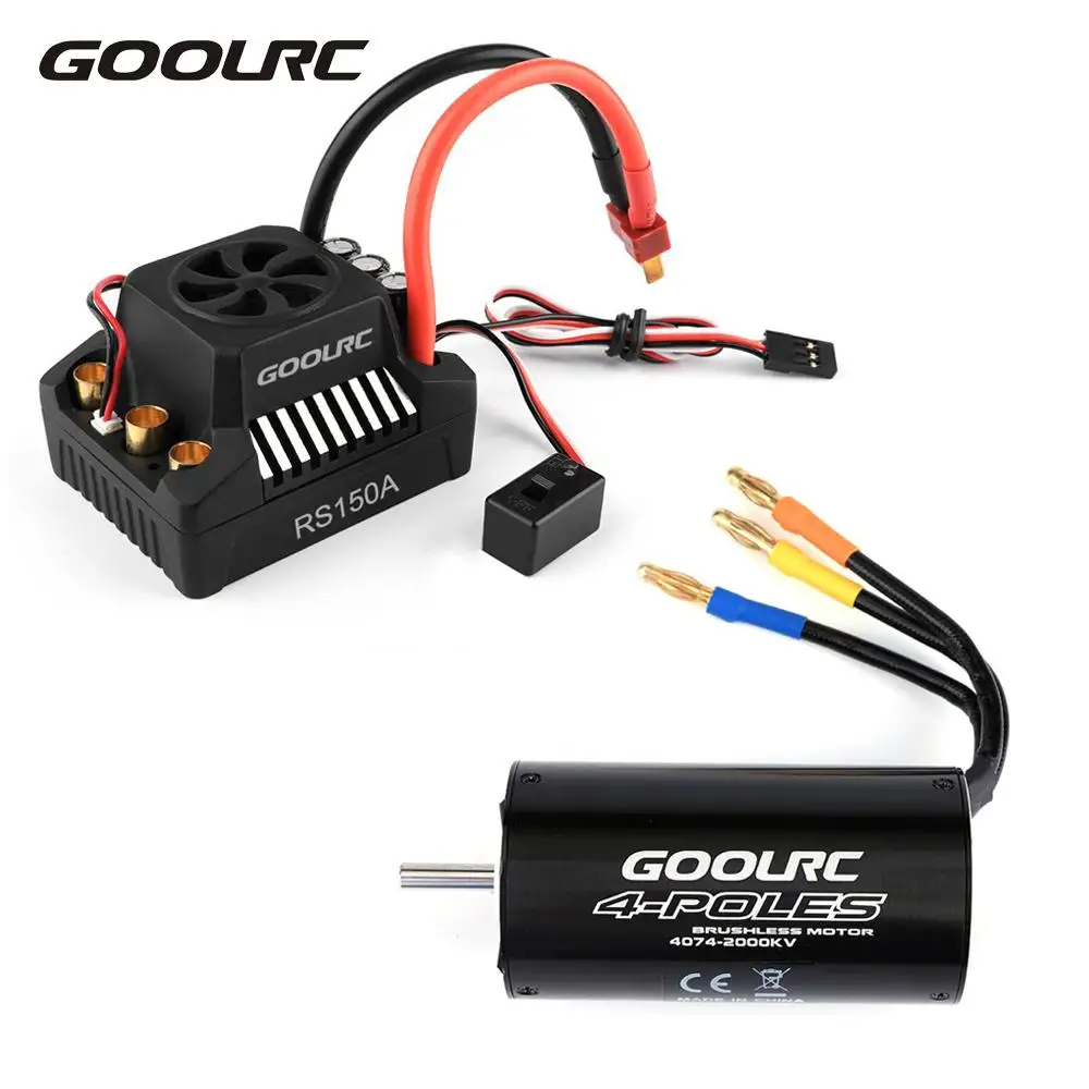 GoolRC 4074 2000KV бесщеточный двигатель и 150A бесщеточный брызгозащищенный электронный контроллер ESC для 1/8 1/10 RC грузовика внедорожника