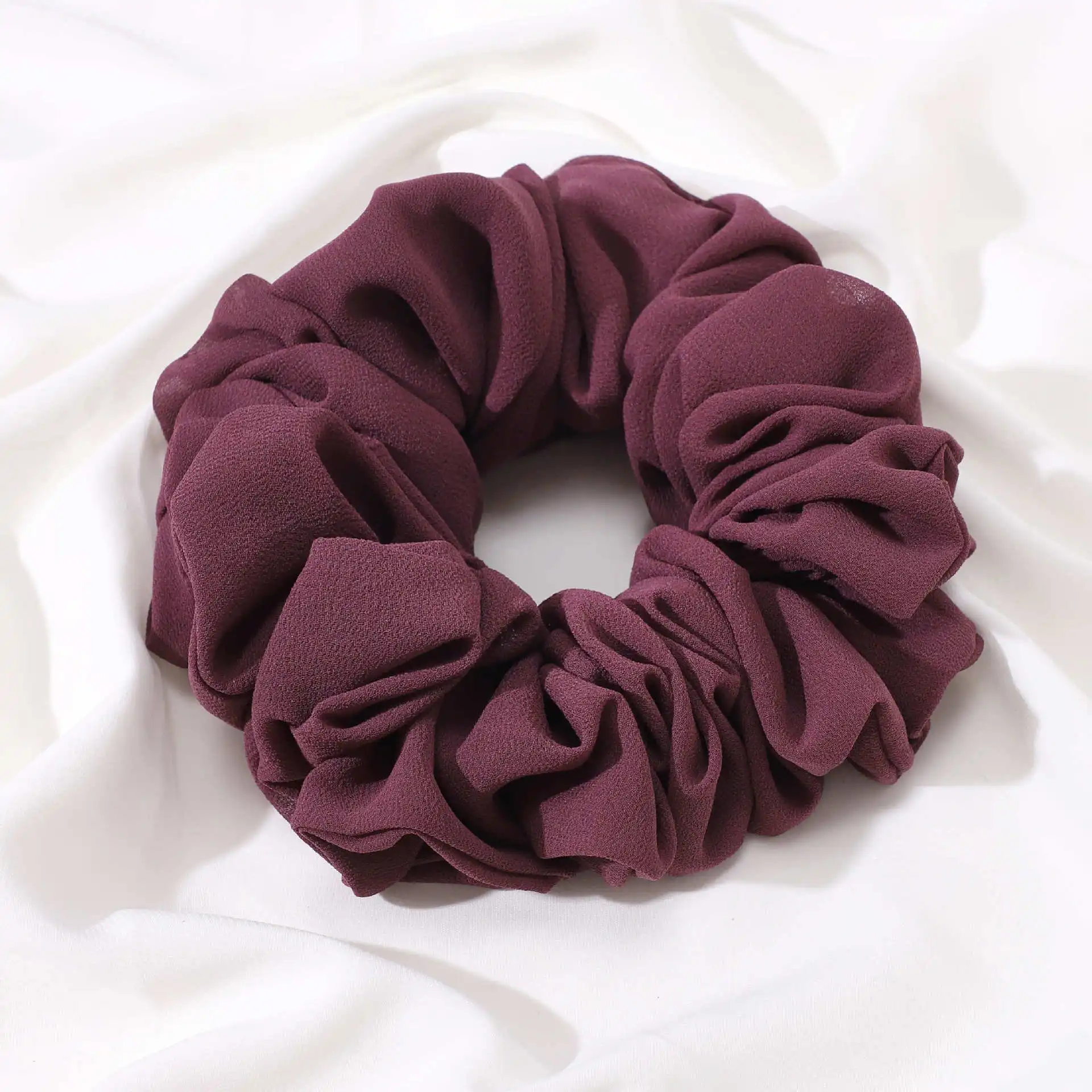 wide headbands for short hair Malaysian Bunch Hair Tie For Muslim Women Chiffon Rubber Band Beautiful Hijab Volumizing Scrunchie Large Head Scarf Accessories hair clips