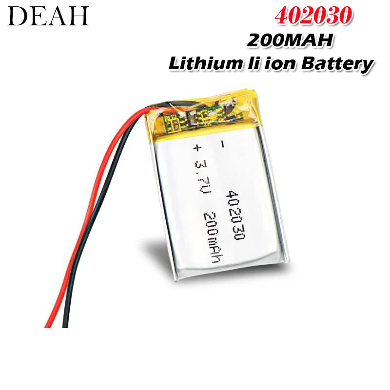 

3.7V 200mah 402030 Lithium Polymer Li-Po li ion Battery For GPS MP4 Camera Power Bank Tablet Electric Toys PAD DVD Lipo cells