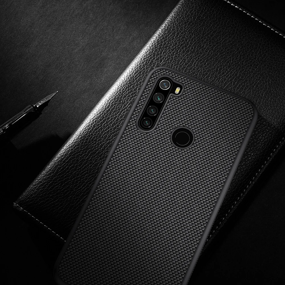 Для Xiaomi Redmi Note 8 Note8 задняя крышка Nillkin жесткий PC+ мягкий TPU нейлоновое волокно против отпечатков пальцев чехол для телефона s Матовый чехол