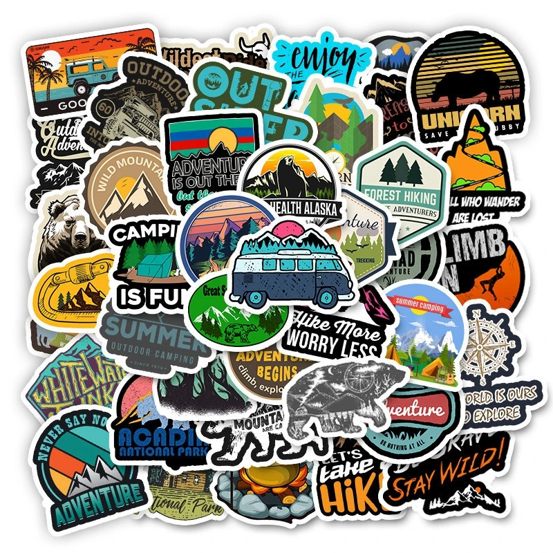 Stickers Kids Toys Laptop Motorcycle Space Unicorn Sticker Scrapbook Skateboard Graffiti Waterproof Stickers Pack 50pcs/Lot - Цвет: 50pcs