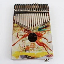 17 клавиш калимба, красное дерево тело «пианино для больших пальцев» музыкальный инструмент калимба аксессуары с звукоснимателем