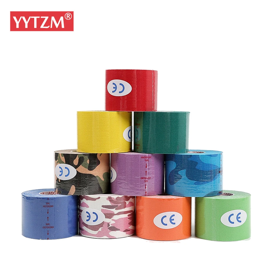 Kinesiology Tape Muscle Bandage 15 Colour Sports Cotton Elastic Adhesive Strain Injury High Speed Knee Running Pain Relief Gym