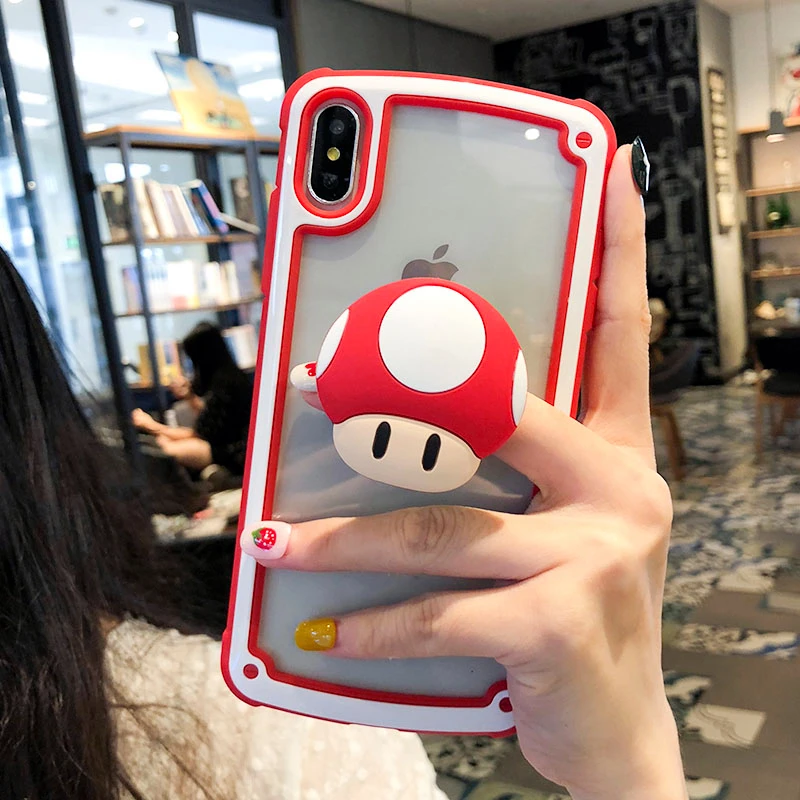 Темно-серый Для iphone XS Max X XR luna cat sakura melody полное покрытие Броня чехол для iphone 11 pro 8 plus 7 6S противоударный чехол+ подставка - Цвет: Темно-серый