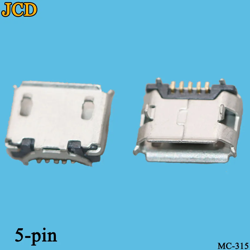 JCD 100 шт./лот Micro USB 5Pin для мобильного телефона бык рога зарядки Jack Порт гнездо разъем зарядки