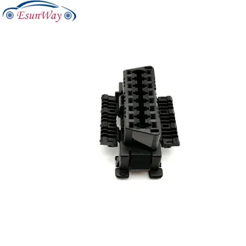 

50pcs/Lot! OBDII OBD2 OBD 2 16Pin Female Connector OBD Female Wire Sockets Connector Cable J1962f Plug white black color