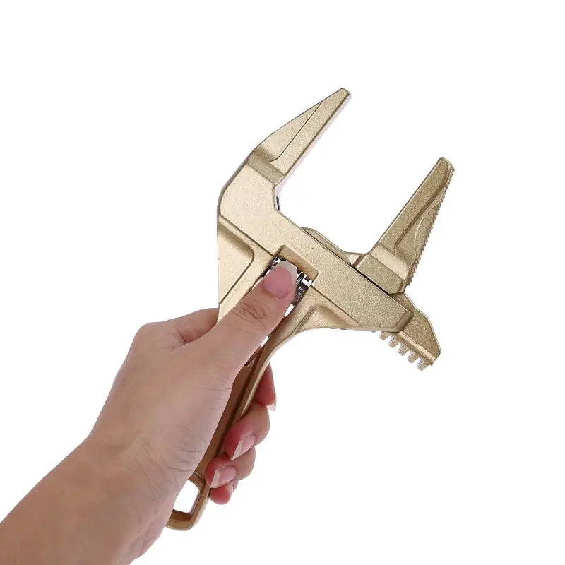 

Universal Spanner Aluminium Alloy Large Open End Adjustable Wrench Repair Tool for Water Pipe Screw Bathroom K4UA