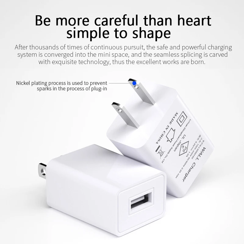 US EU  Adapter 5V 1A 2A 3A Fast Charging Conversion Plug USB Wall Charger Phone Charging Travel In USA Japan Thailand Colombia usb c 61w