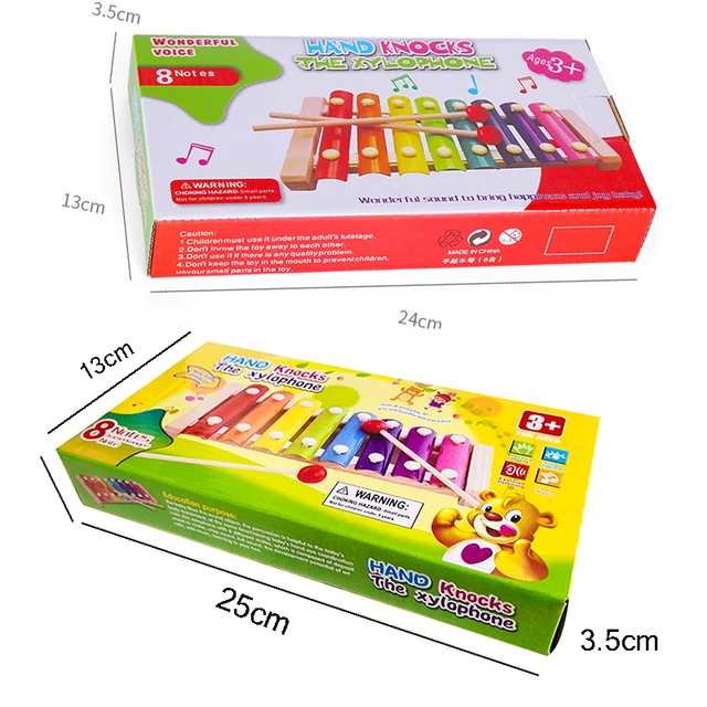 8 Scale Toy Xylophone Montessori Educational Toy Wooden Eight-Notes  Style Xylophone Children Kids Baby Musical Funny Toys Gift 5