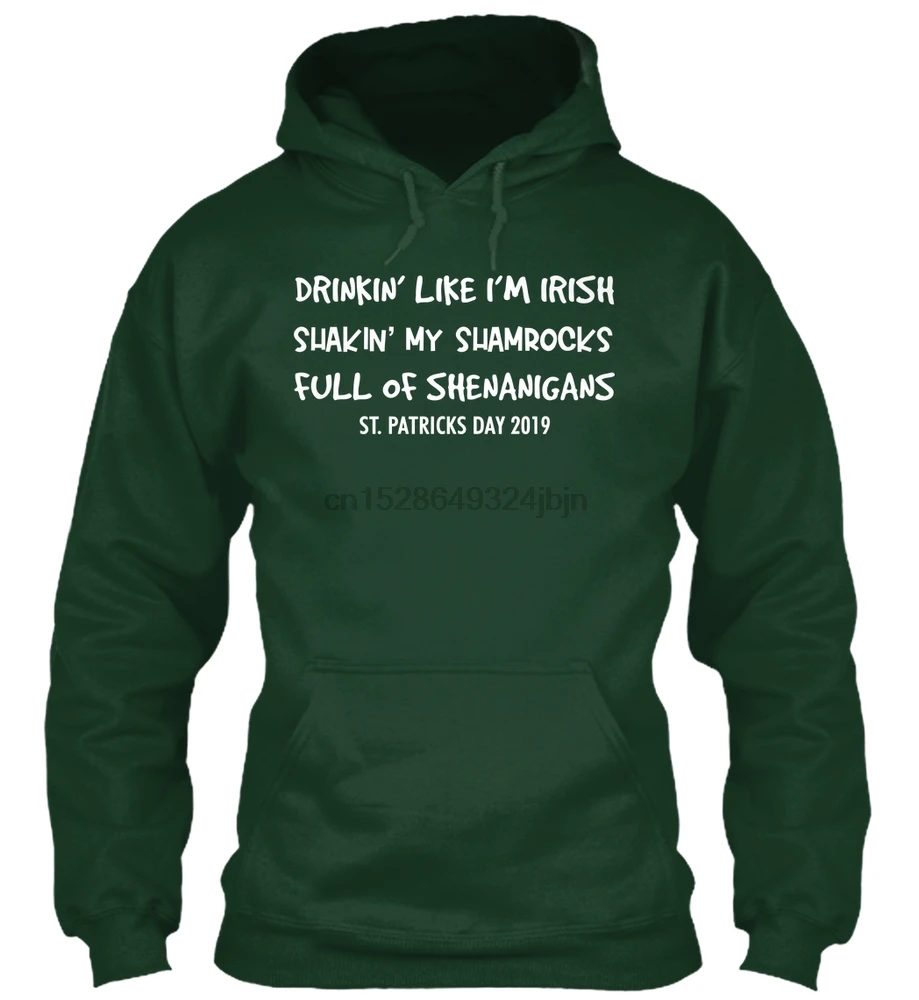 Мужская толстовка с длинным рукавом Drinkin Life Im Irish Shakin My Shamrock женская уличная