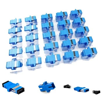 

500 Pcs Nieuwe Glasvezel Connector Adapter SC/UPC SM Flens Singlemode Simplex SC-SC Coupler