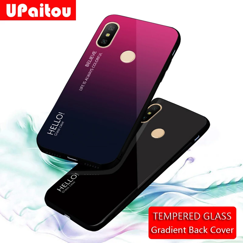 Чехол из закаленного стекла UPaitou для Xiaomi Mi 6X A2 Lite Note 10 Pro CC9 pro Мягкий Роскошный