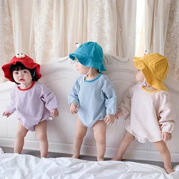

Baby Boy Clothes New Born Baby Clothes 100% Cotton Kids Unisex Infant Baby Clothing Autumn Long Sleeve Twins Bodysuits with Hat