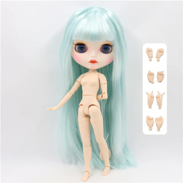 doll with hand B ICY factory шарнирная кукла blyth бледно-голубые волосы шарнирное тело матовое лицо 30 см 1/6 игрушка - Цвет: doll with hand B