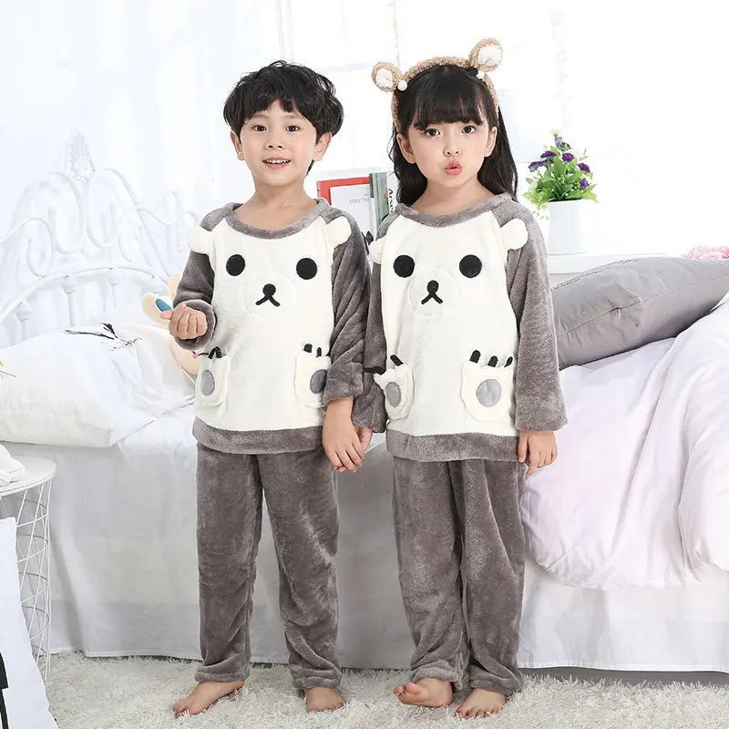 Пижама infantil inverno, детская Фланелевая пижама, комплект для маленьких мальчиков и девочек, пижама с принтом, детская одежда для сна, Детская Пижама - Цвет: style 1