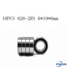 

10PCS ABEC-5 626 2RS 626RS 626-2RS 626 RS 6*19*6 mm double Rubber seal High quality Deep Groove Ball Bearings