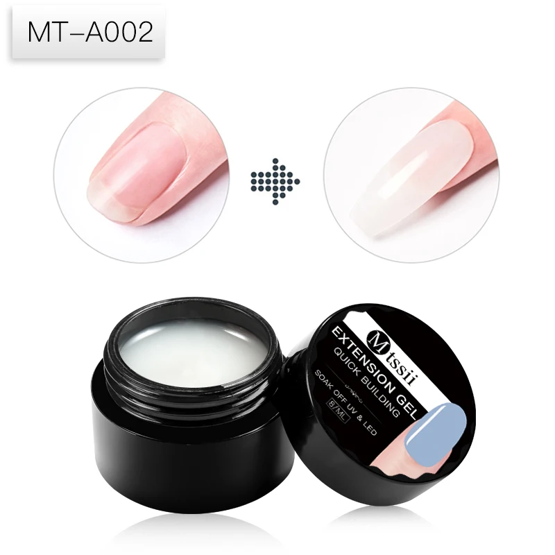 Mtssii, 8 мл, 1 коробка, быстрое удлинение, полиуф-гель, прозрачный, белый, розовый, строительный Гель-лак для ногтей, для наращивания ногтей, формы для ногтей, акриловые наконечники - Цвет: S00744