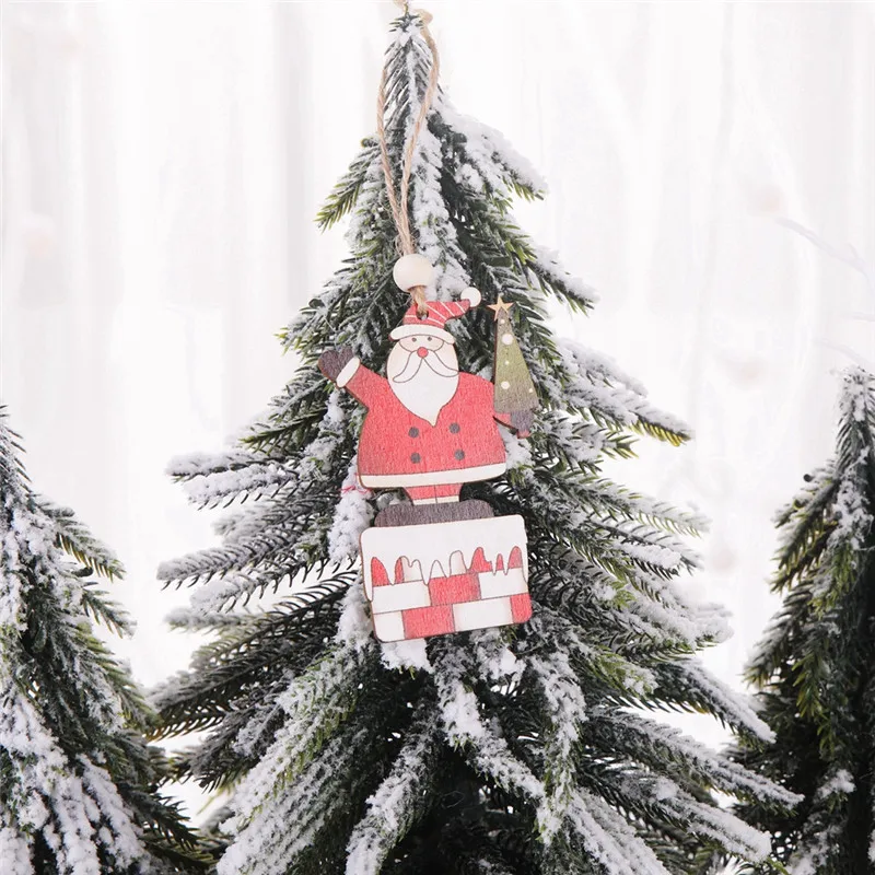 25 шт. Рождественский календарь 1-25 деревянный Рождественский Адвент-календарь подарочные бирки цифры домашние вечерние рождественские украшения Адвент-календарь - Цвет: 2pcs 8cmX5cm E