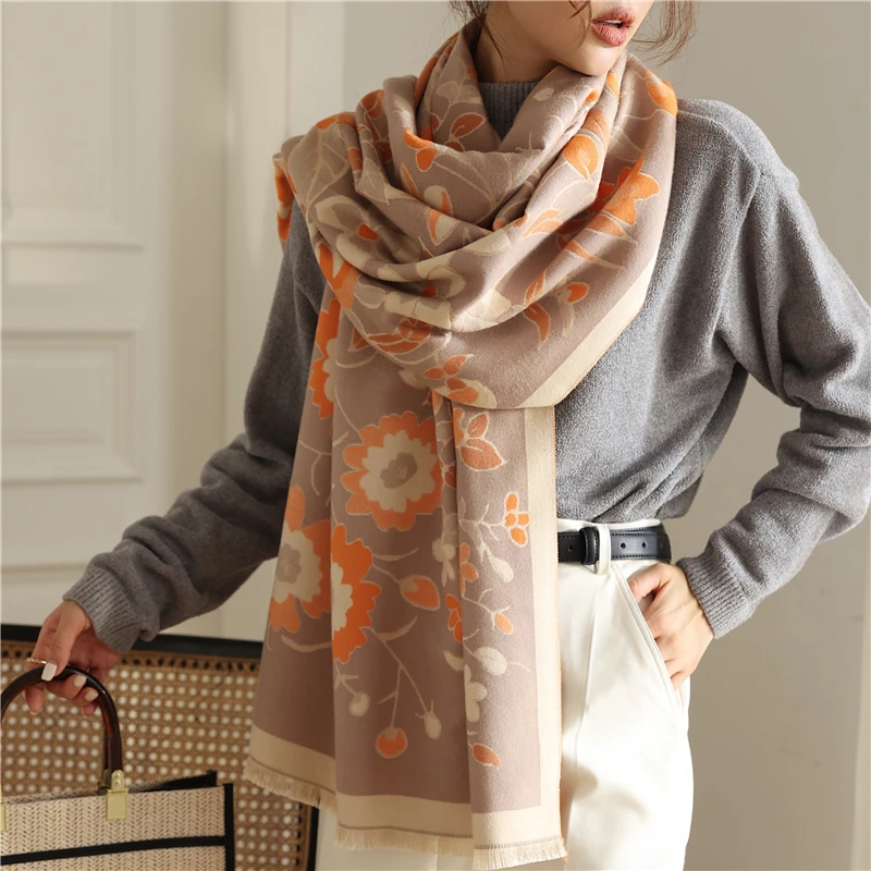 

Elegant Thick Blanket Long Women Scarves Warm Shawls And Wraps Winter Cashmere Scarf Bufanda Ladies Pashmina Hijab Echarpe 2022