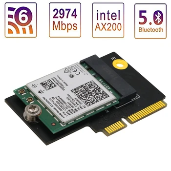 

M.2 NGFF Key E to Half-Size Mini PCI-E Adapter Converter for WiFi6 AX200 9260 8265 Card Y510P Model