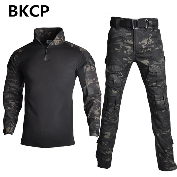 Военная униформа для страйкбола Тактические Брюки Мультикам CP gen3 охотничья камуфляжная одежда - Цвет: BKCP
