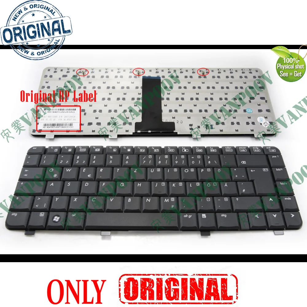Немецкая клавиатура QWERTZ для ноутбука HP Compaq Pavilion dv2000 dv2100 dv2200 dv2300 Presario V3000 V3100 V3200