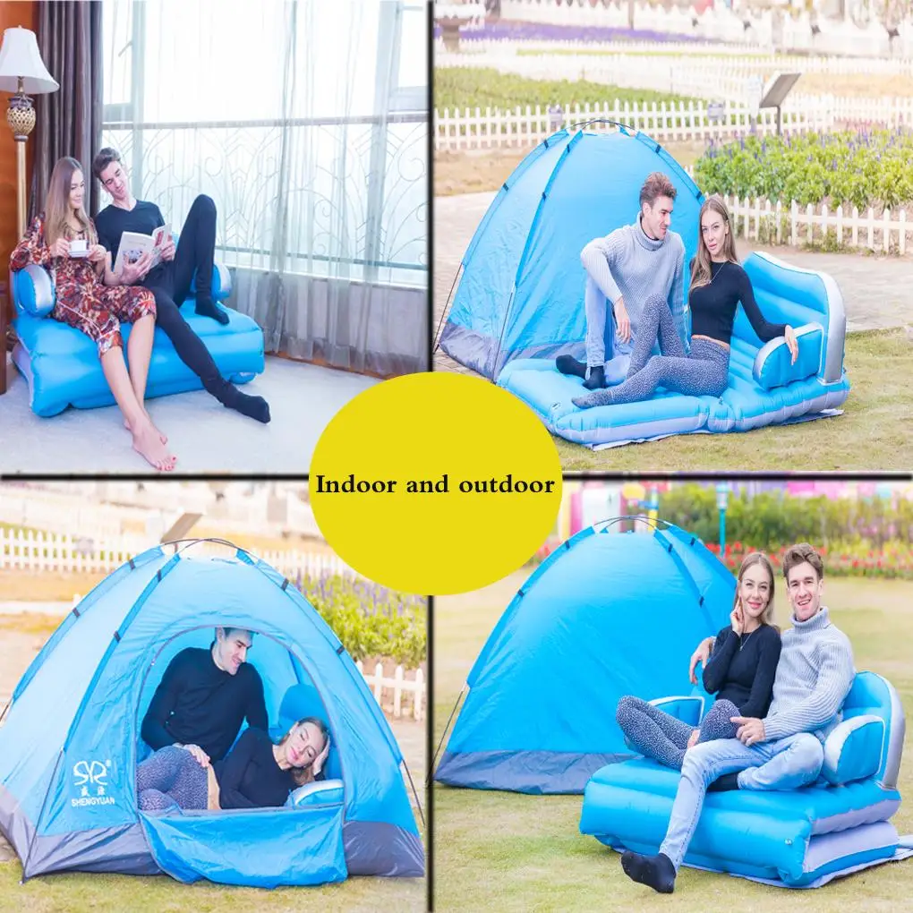 Car Air Mattress Travel Bed Inflatable Mattress Air Bed Portable Camping Outdoor Auto Back Cover Sofa Cushion