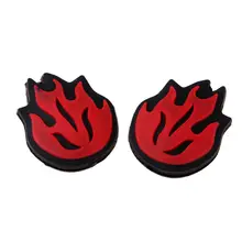 

2Pcs Flame Pattern Tennis Racket Shock Absorbers Racquet Vibration Dampeners Shockproof Dampers Replacement Sports Accessories