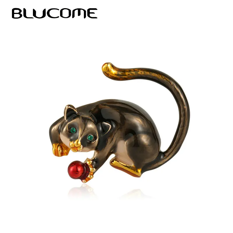 Женская эмалированная сумка Blucome с кристаллами в форме котов и шаров подарочные