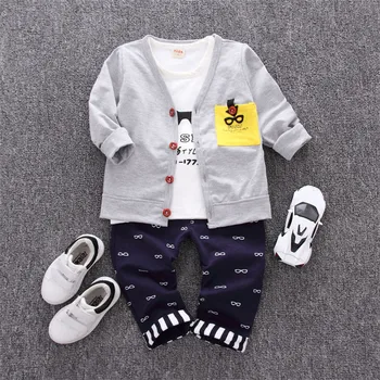 

2020 Toddler Infant Clothing Sets Autumn Baby Girls Clothes Suits Hooded Cartoon Coats T Shirt Pants Child Costume 1-4 Years