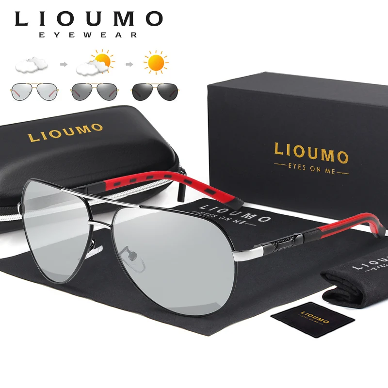 Авиационные Обесцвечивающие фотохромные солнцезащитные очки для вождения, Мужские поляризационные, хамелеон, день, ночное видение, UV400, женские, gafas de sol hombre