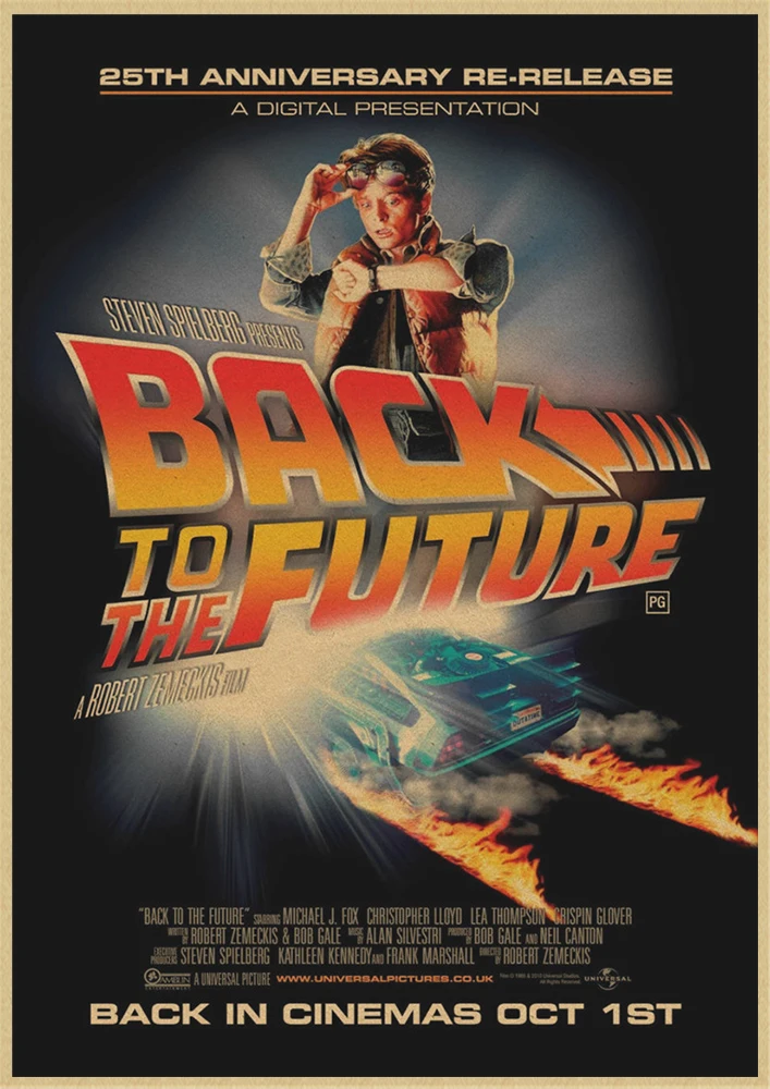 Classic Sci-fi Movie Back to The Future Retro Kraft Poster Wall Sticker Home Bar Art Posters Decor