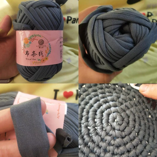 T Shirt Yarn Yarn Thick Yarn for Crocheting Cotton Polyester Cloth Knitting  Yarn for Hand Yarn