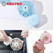 KBAYBO мини USB вентилятор портативный заряжаемый вентилятор с 7 изменяющимися цветами светодиодный ночник ручной вентилятор для ноутбука Настольный компьютер домашний