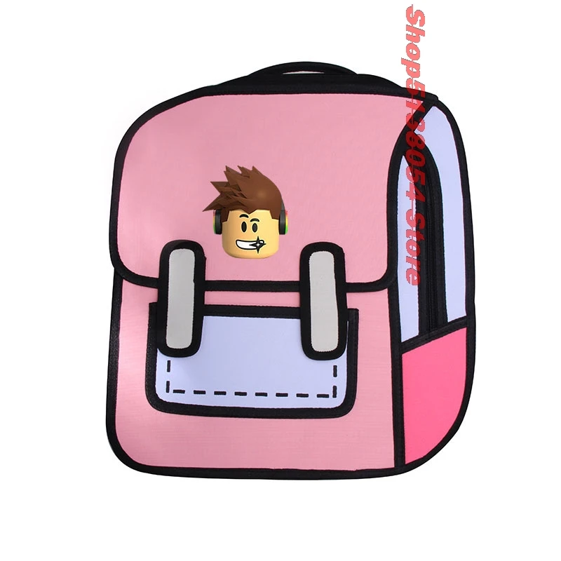 

Robloxer game School Bags Creative 2D Drawing Backpacks 3D Jump Style Cartoon School Bag for Girls Traval Rucksack Mochila Mujer