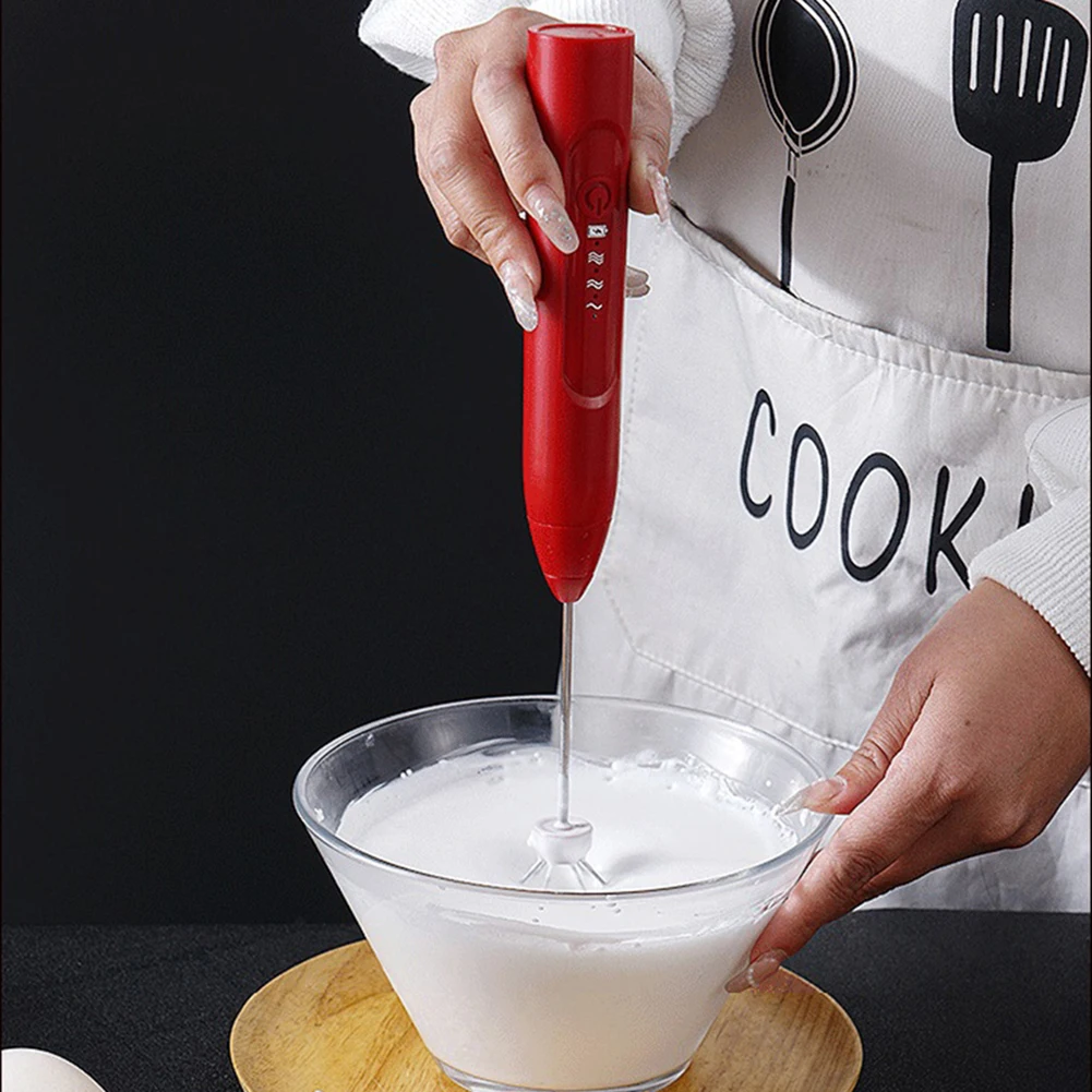 Kitchen Electric Handheld Egg Beater Coffee Milk Drink Whisk Mixer Heads Eggbeater USB Rechargeable Food Blender Frother Stirrer