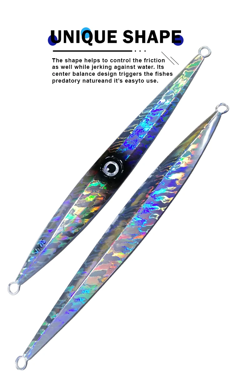OBSESSION J15 40g-500g Seebrasam Langsam sinkender Jigging-Köder Seebarsch-Angeln Salzwasserköder Karpfenforellenangeln Jigbait Assist Hook – Detail 4